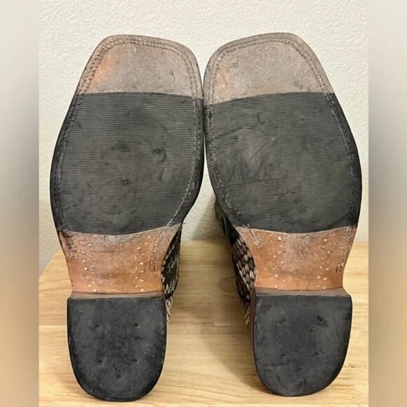 Men’s Anderson Bean Square Toe Eastern Cut Rattlesnake Boots 13EE - Picture 4 of 11